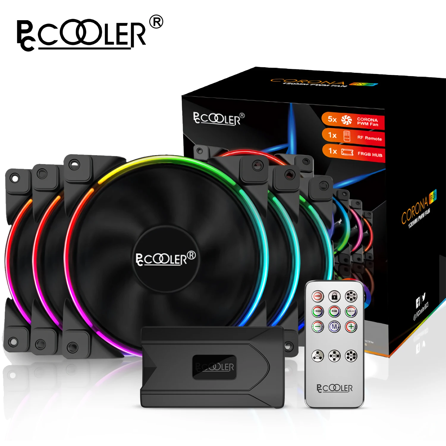 5 . PCCooler RGB  120  PWM   5V/12V         