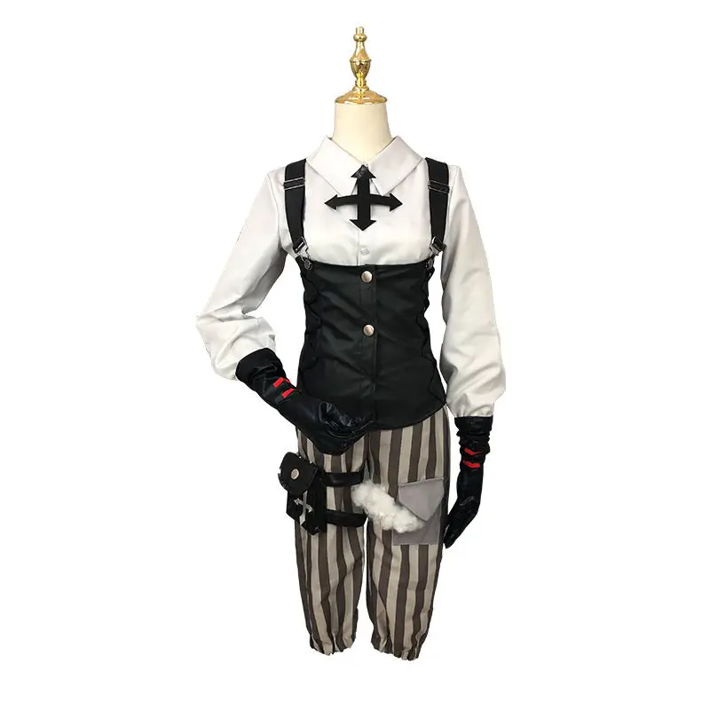 

Женский костюм персонажа V для косплея, полный комплект, Готический Косплей Костюм Трейси Резника, оригинальная кожаная униформа, костюмы, к...