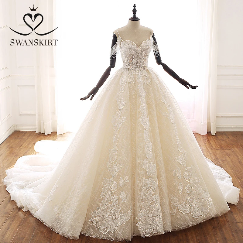 

Свадебное платье с бисером для сердечки 2023 swanсара A211, бальное платье с аппликацией, винтажное платье принцессы со шлейфом для невесты