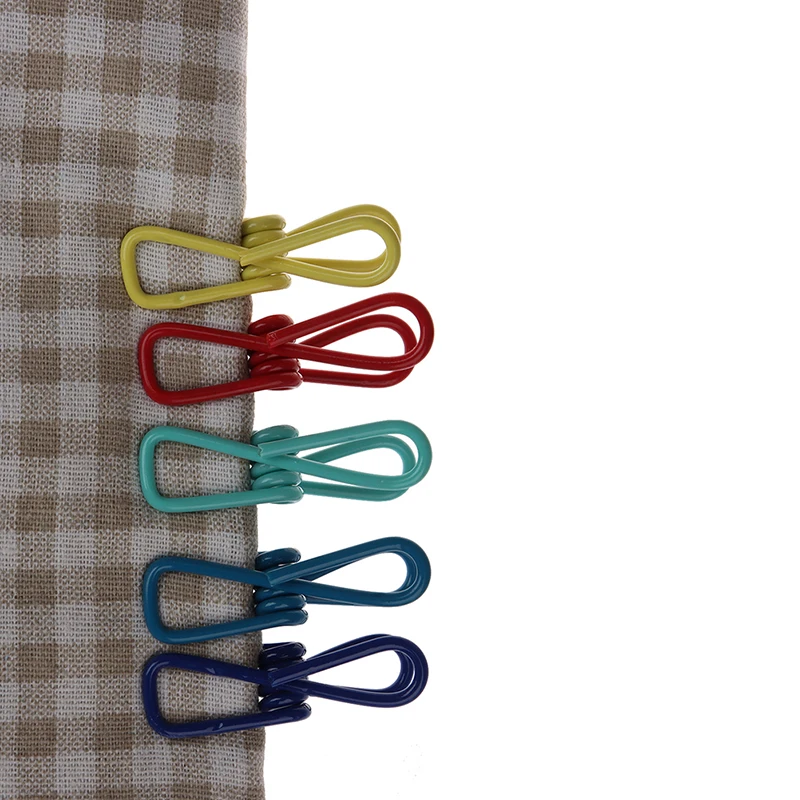 10 шт. металлические зажимы для одежды носков полотенец|Бельевые прищепки| |