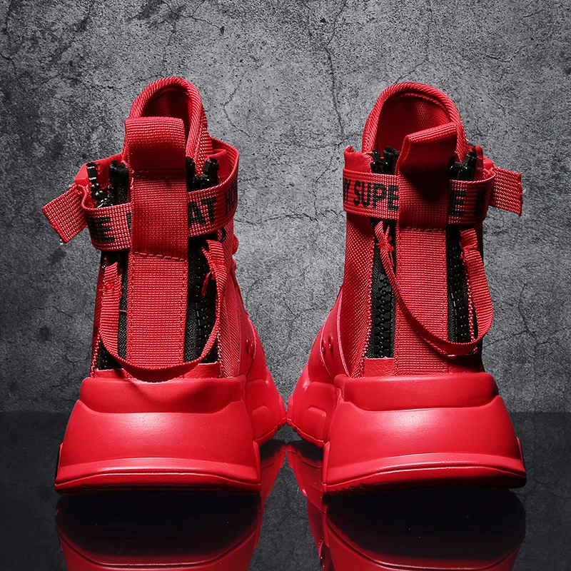 Для Мужчин's Повседневное Скейтбординг обувь высокие кроссовки дышащая