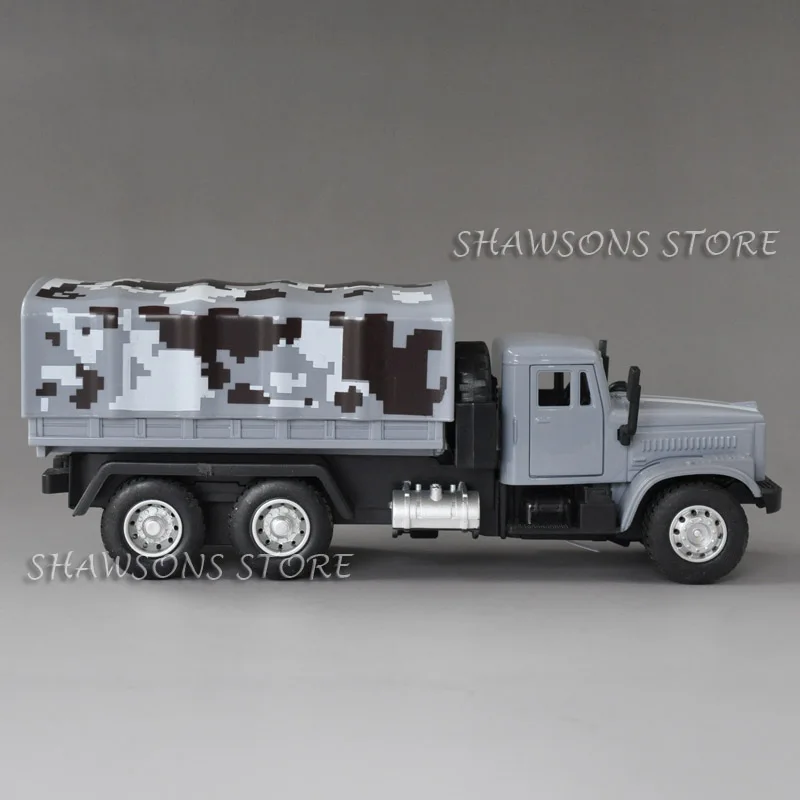 1:43 литая под давлением Военная Игрушечная модель грузовика советская GAZ-51 бортовой автомобиль откатная копия w/звук и светильник