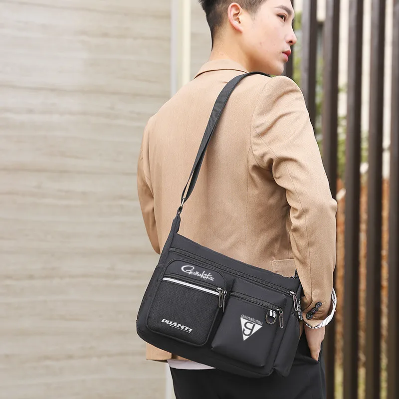 

Gamakats 2020 Men's Cycling Hiking Shoulder Bag Messenger Bag Outdoor Fishing Men's Large Capacity Backpack Zipper Fishing Bag