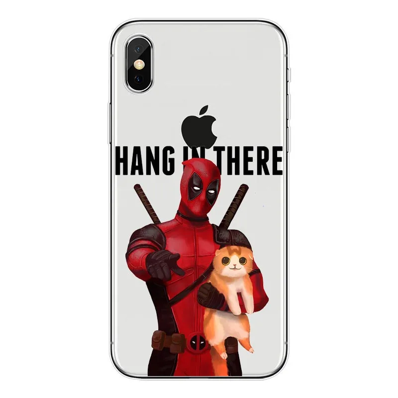 Супер крутой Marvel Дэдпул супер герой чехол для телефона iPhone 11Pro 6 6S Plus 7 8Plus XS MAX XR