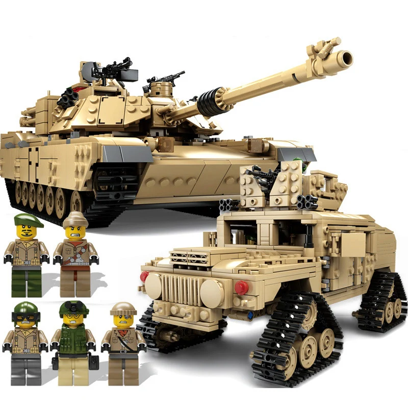 Конструктор Военный тематический танк M1A2 KY10000 1 Change 2 1463 шт.|Игрушечные кубики| |