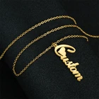 Стильное индивидуальное вертикальное ожерелье с именем текста для женщин и девушек свадебное обручальное персонализированное эксклюзивное ожерелье праздничный подарок