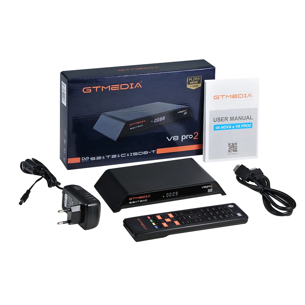 

Gtmedia V8 pro2 Satellite Receiver receptor H.265 Full HD DVB-S2 DVB-T2 DVB-C Built-in WiFi Power Support freesat