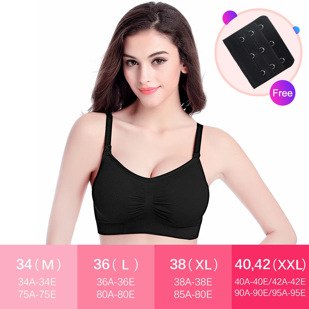 Black Bra gift Женский бюстгальтер для молокоотсоса, специальная одежда для кормления грудью и использования молокоотсоса без рук, с облегченной пряжкой Бюстгальтер накачки может носить весь день - Цвет: Black Bra gift