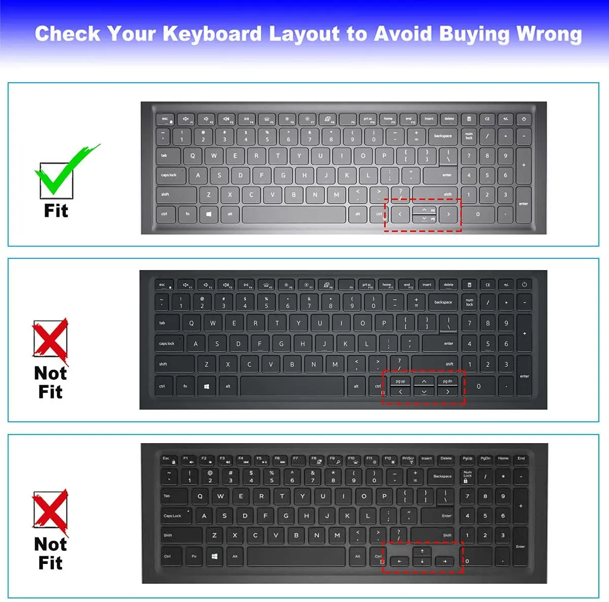 Чехол для клавиатуры ноутбука Dell Inspiron 15 3000 3510 3511 3515 17 5000 Vostro 7510 5510 5515 6 | Компьютеры