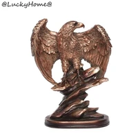 tall patriotic bald eagle on rocks statue eagle decorative bronze resin figurin 11ua