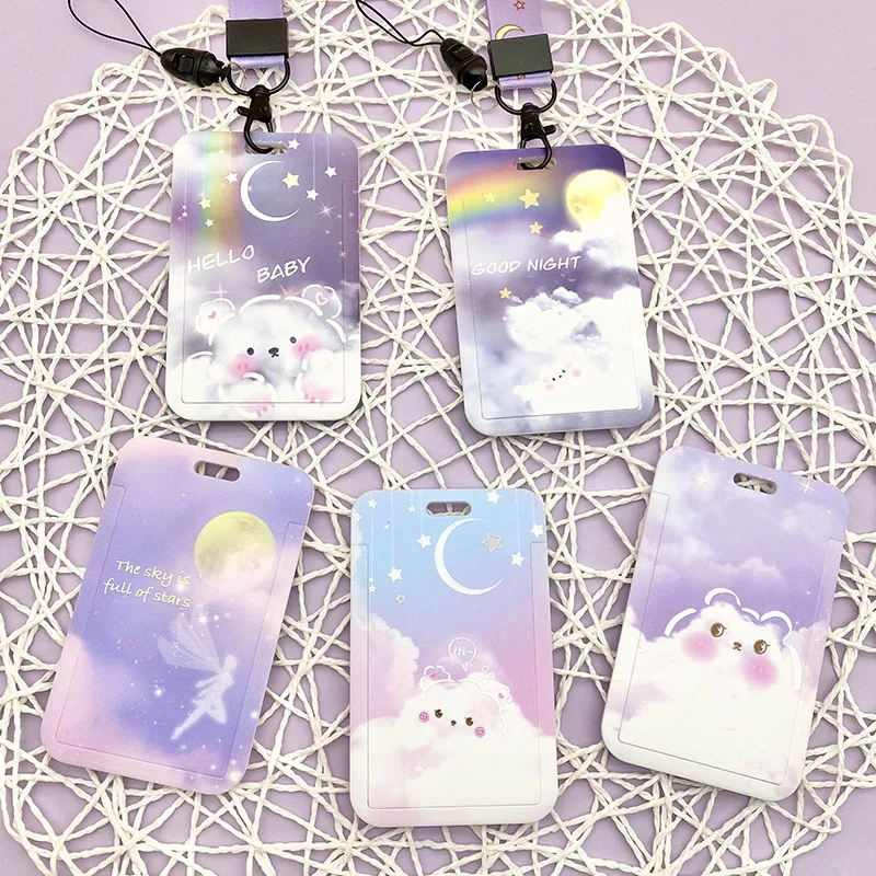 

Fancy Ins Lovely Cartoon Identity Badge Card Cover Student Bus Pass NFC ID Card Case University Access Card Holders for Girls