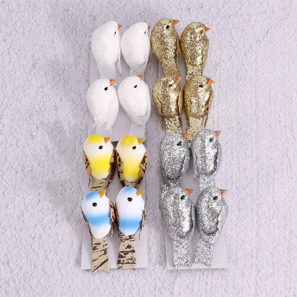 Искусственные Птицы цветы из пеноматериала 4 шт./компл. для украшения свадебной