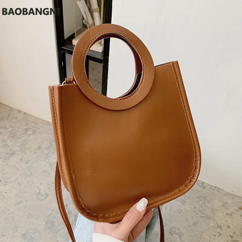 

Summer Simple Cute Solid Color PU Leather Shoulder Bags Handbags Female Travel Big Size Totes Bag For Women