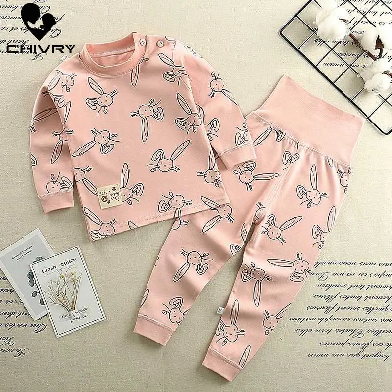 Пижамный комплект для новорожденных мальчиков и девочек Милая Повседневная