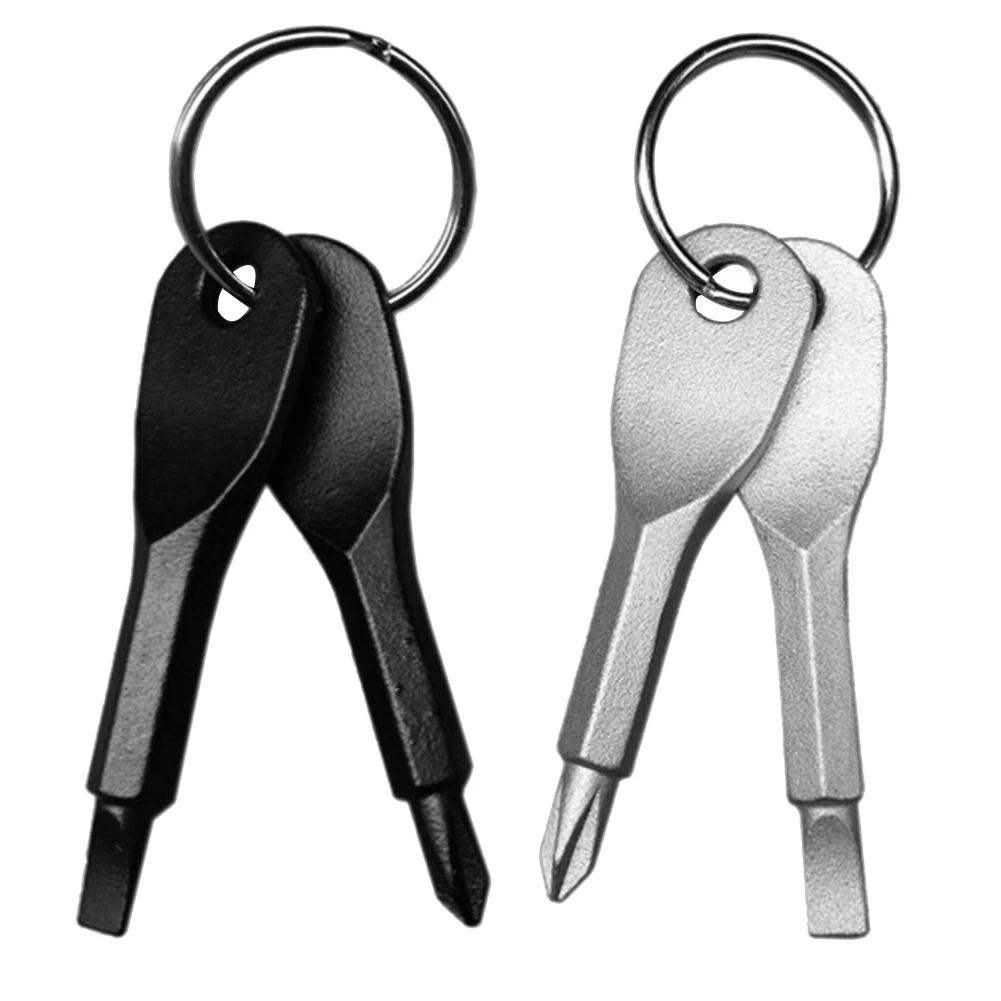 

Keychain Pocket Repair Tool Key Ring Screwdriver Portable Phillips Slotted Screwdriver Outdoor Camp Hike Multi Mini Gadget