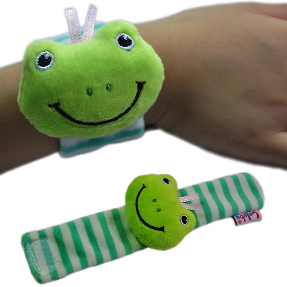 1Pc Plush Frog Animal Wrist Rattle Foot Finder Handbell Development Baby Toy Early Educational Toys Random Delivery New