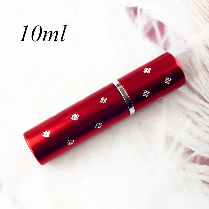 10ml Red 1 шт. 5 мл 10 мл мини портативный флакон духов для путешествий многоразовый пустой распылитель духов Металлический распылитель ароматизатор насос чехол - Цвет: 10ml Red