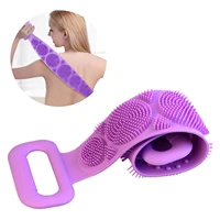 silicone magic brushes bathe rubbing back belt body exfoliating massage skin clean shower brushe rubbing extended scrubber towel