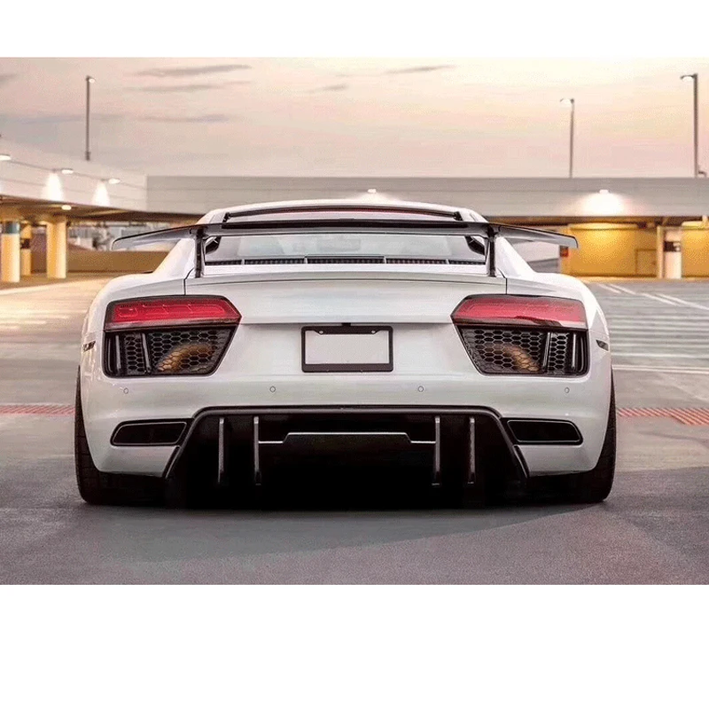 Задний диффузор из углеродного волокна для Audi R8 2016 2019 задний низкий спойлер V8 V10