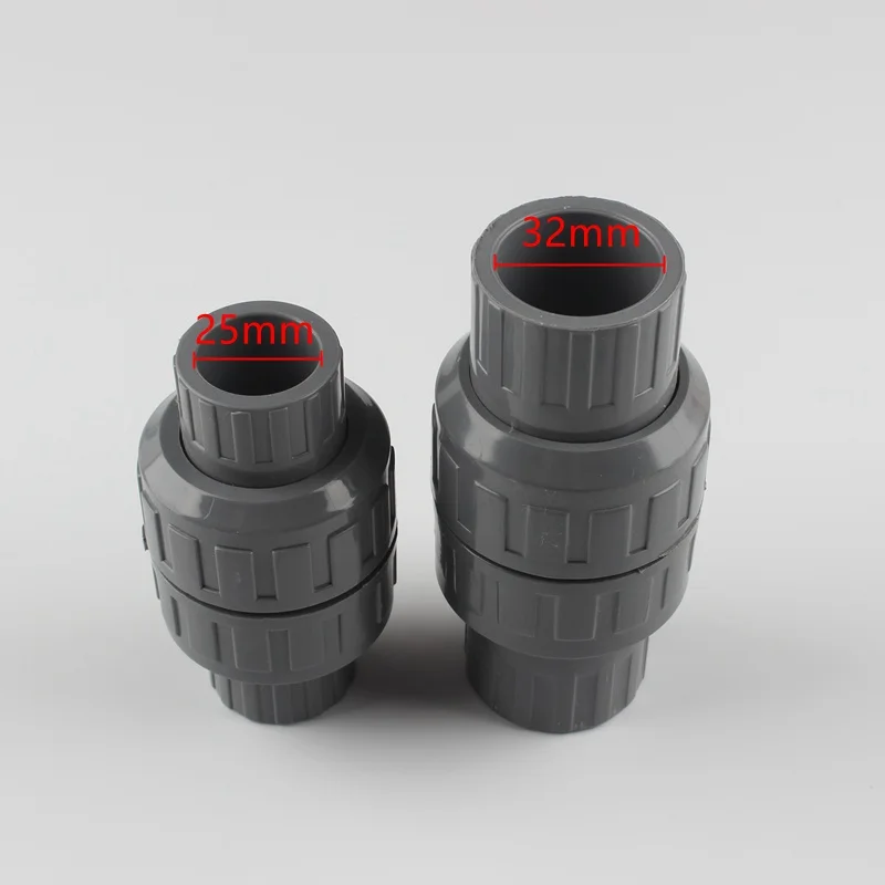Пластиковый контрольный клапан 25 мм 32 прямой соединитель из ПВХ для труб детали