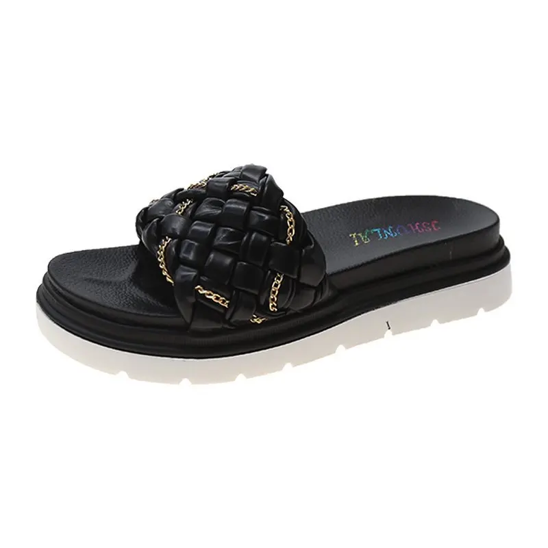 

Shoes Women Slippers For Swimming Pool Slides Low Platform Pantofle Rubber Flip Flops Soft Beach 2021 Hawaiian Scandals Rome Fa