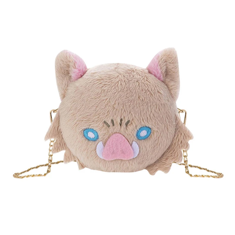 

Demon Slayer Kimetsu no Yaiba Inosuke Cosplay Bag Kawaii Travel Zipper Plush Shoulder Bags Crossbody Bag