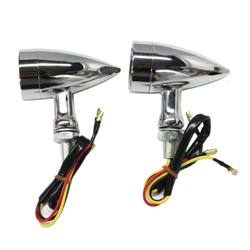 

Seabuy 1Pair Retro Motorcycle Turn Signal Light LED For Honda Suzuki Cafe Racer