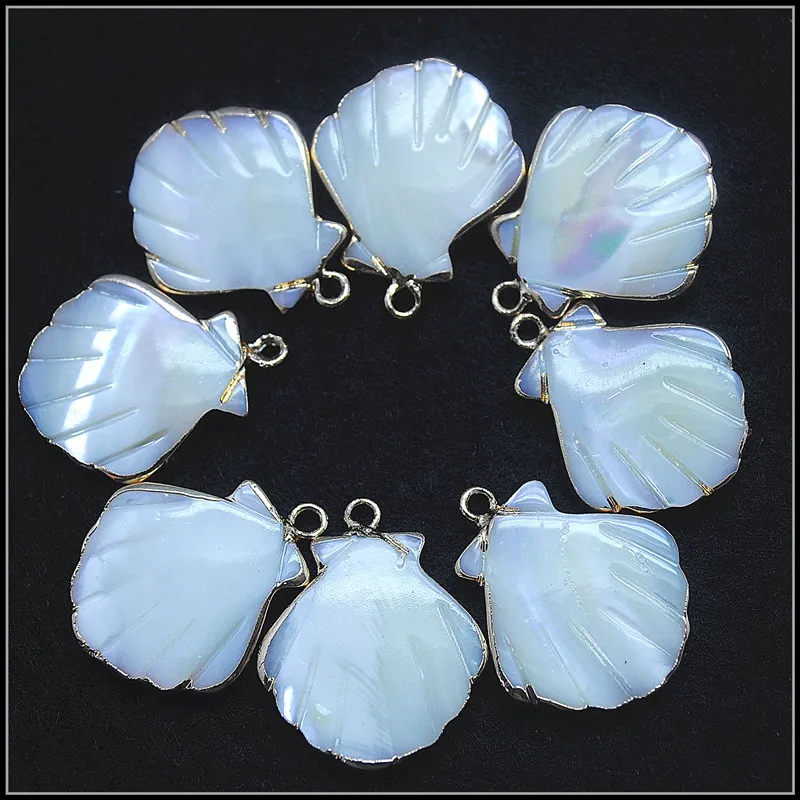 4 шт морская раковина Подвески перламутровая резьба с корпусом новым дизайном 21x2