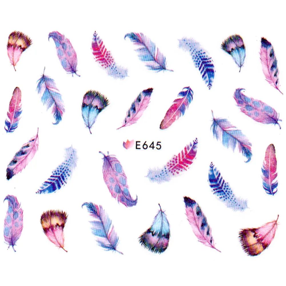 COSCELIA 20 Designs Water Decals Slider Summer Jungle Flamingo Parrot Flora Watermark Nail Sticker Decoration Wraps Manicure |