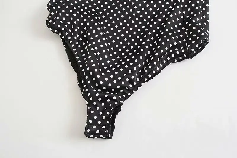 

Toppies Vintage Classic Polka Dot Bodysuits Women Sexy Sleeveless Rompers Jumpsuits Female Rompers Lace-Up Strap