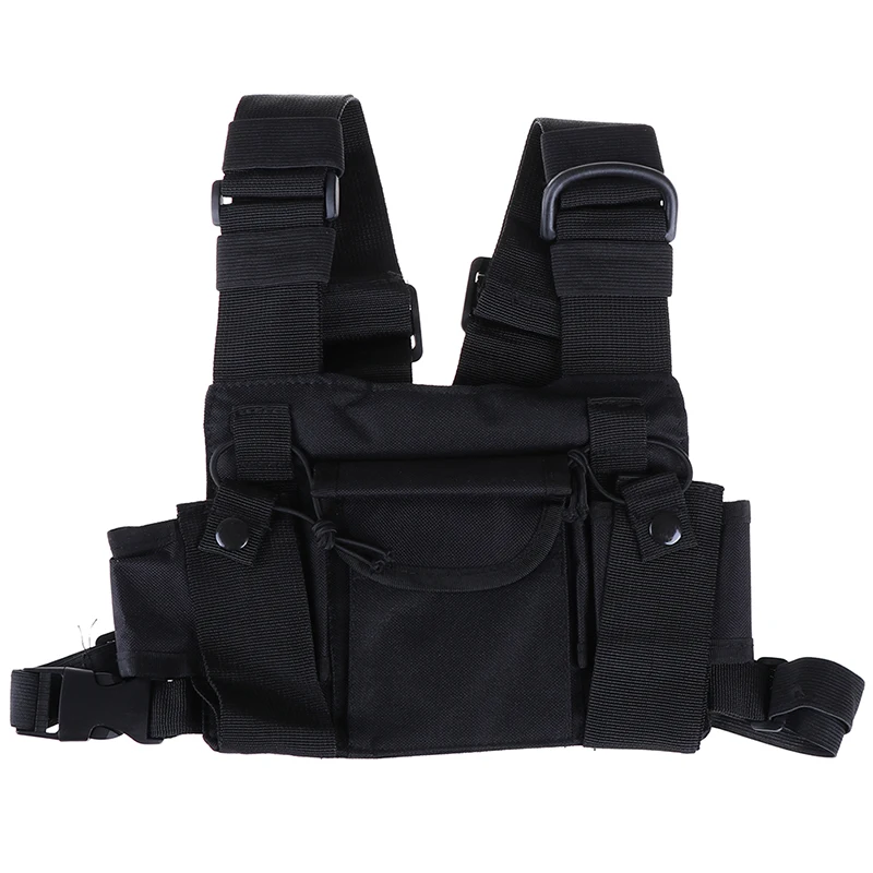 

Для Baofeng UV-5R UV-82 UV-9R TYT Motorola Walkie Talkie, нагрудная Передняя сумка-кобура для переноски