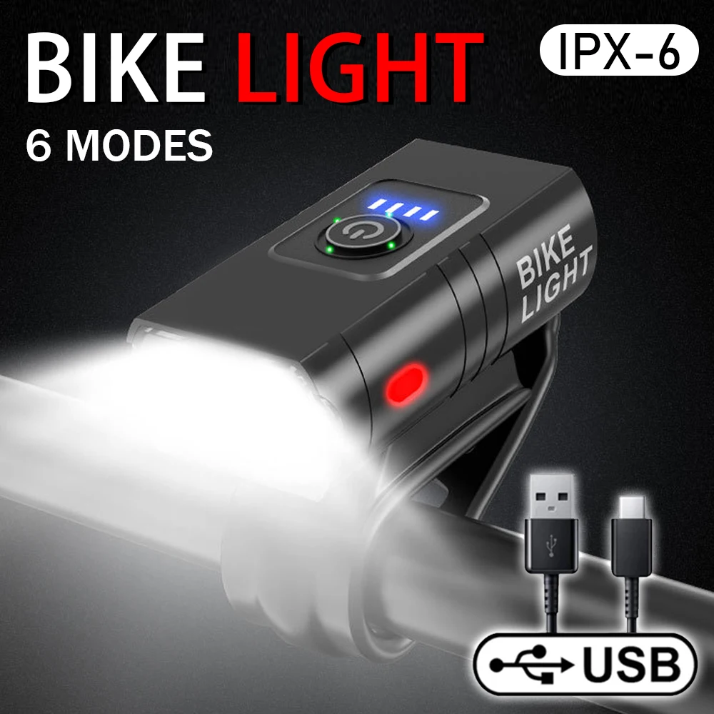 

Bike Light Headlight Bicycle Lamp With Power Bank Rechargeable LED Waterproof MTB Bicycle Light Flashlight Bike Accessories