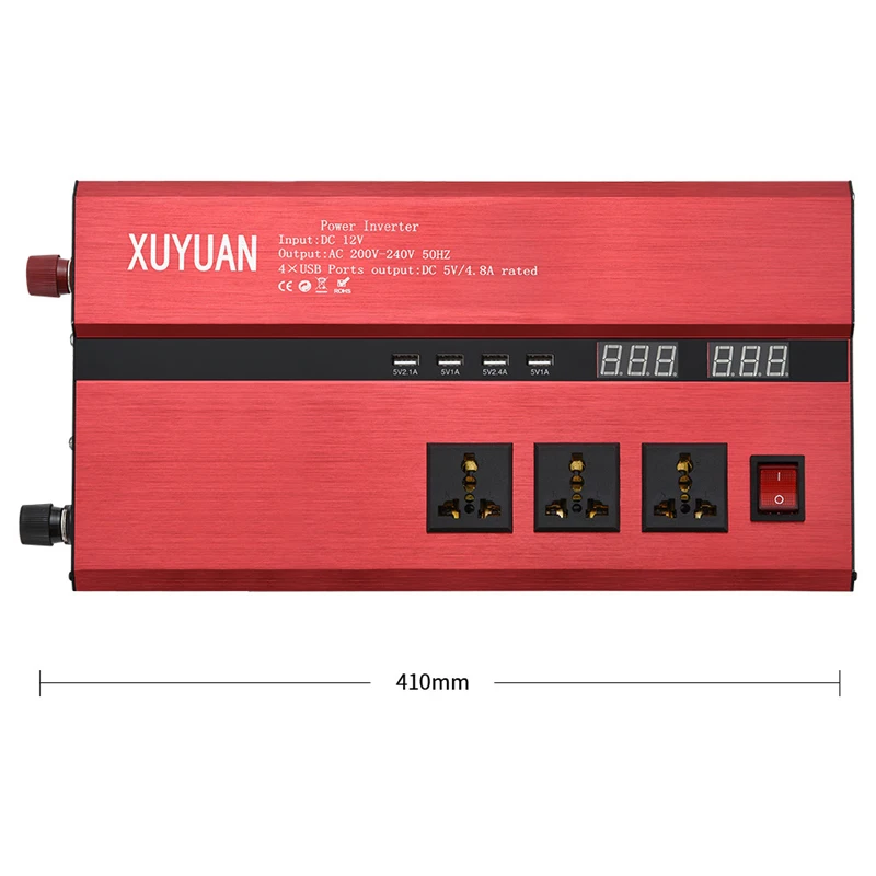 Автомобильный инвертор 16000/10000/8000W DC12V до 110 12V/24V 220V ЖК-дисплей Дисплей с Порты USB