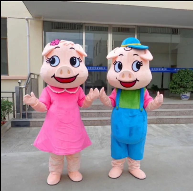 

Halloween Pig Mascot Costume Suit Adult Cosplay Party Game Dress Advertising Carnival Apparel Cartoon Character Birthday Clothes