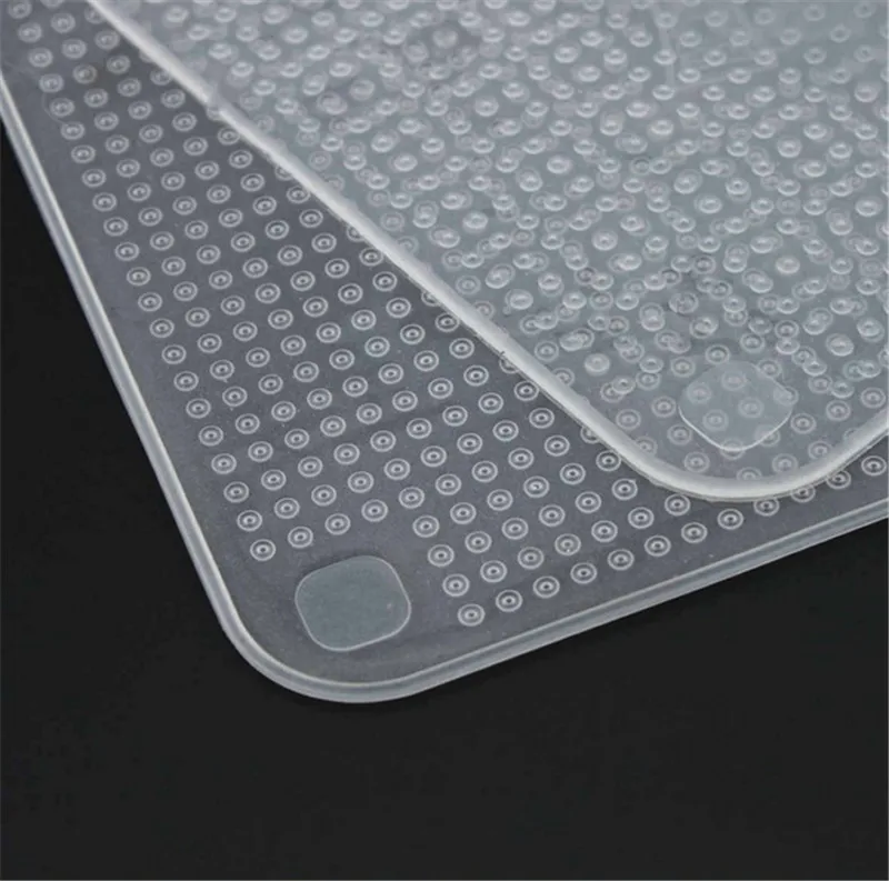 

orange 4Pcs/lot Reusable Silicone Wrap Seal Food Fresh Keeping Wrap Lid Cover Stretch Vacuum Food Wrap Bowl Cover Home Kitchen