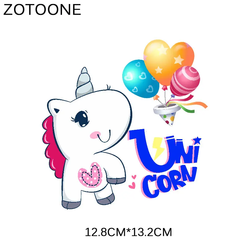 1410 ZOTOONE железная переводная одежда с изображением единорога для одежды термопереводная печать на футболке платья стираемые наклейки детский подарок E - Color: 1410