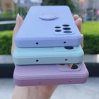 Оригинальный мягкий чехол из жидкого силикона для Xiaomi Redmi Note 10S 10 9 9S Pro Max 9T K40, чехол с кольцом-держателем для Mi Poco F3 10T 11 Lite
