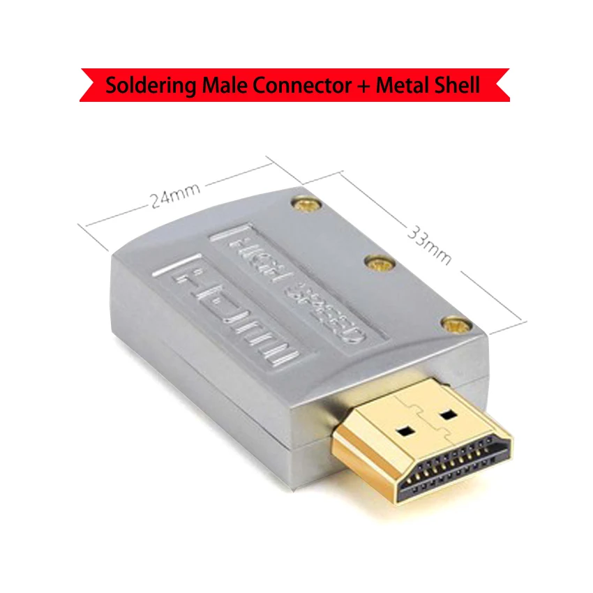 1 шт. HDMI-совместимый Разъем 2,0 Штекерная Вилка терминалы для пайки/пайки модульный Компьютер ТВ Видео разъем W/ Shell