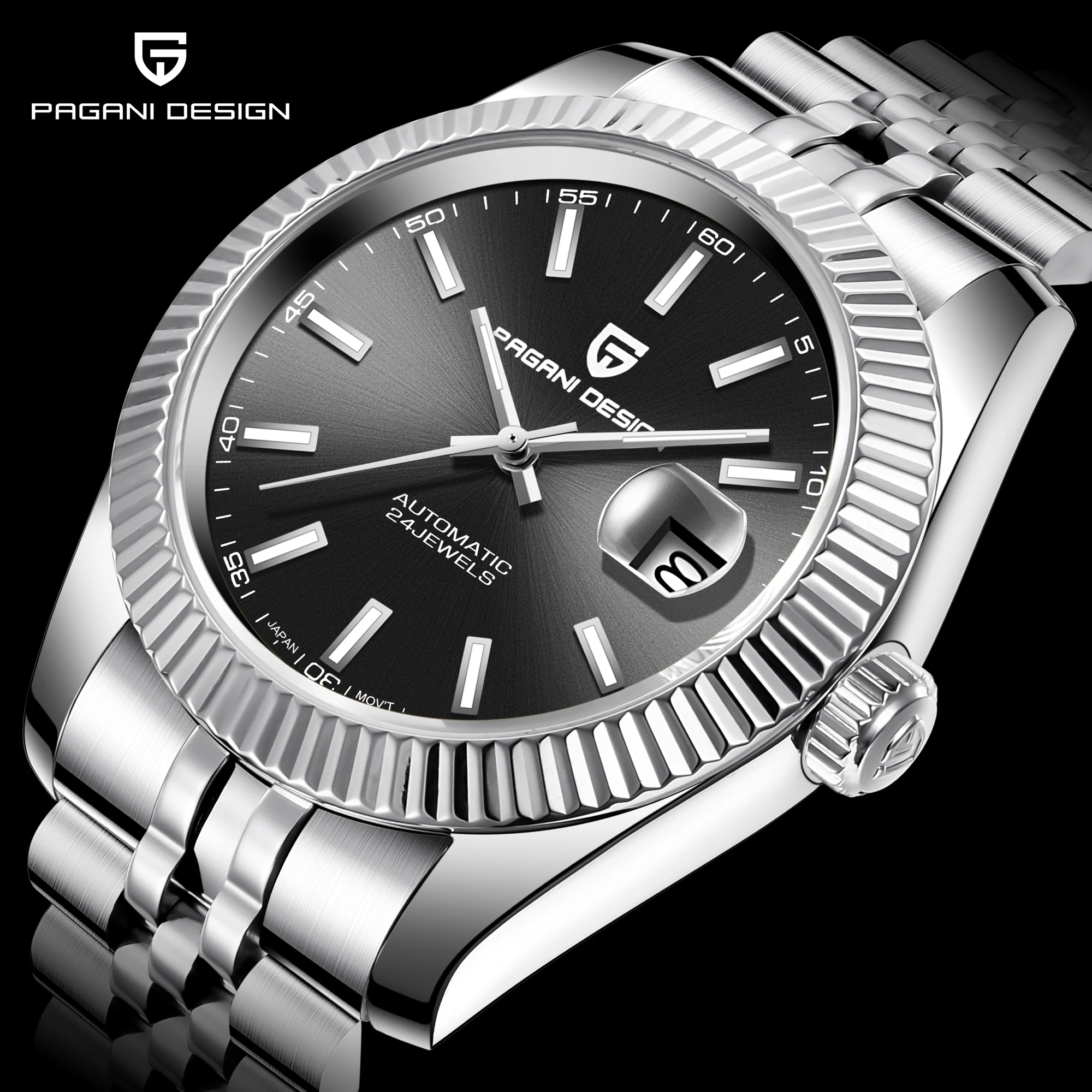 

PAGANI DESIGN Fashion Luxury Men Mechanical Watches Top Brand Stainless Steel Waterproof Clock Sapphire Glass Automatic Watches