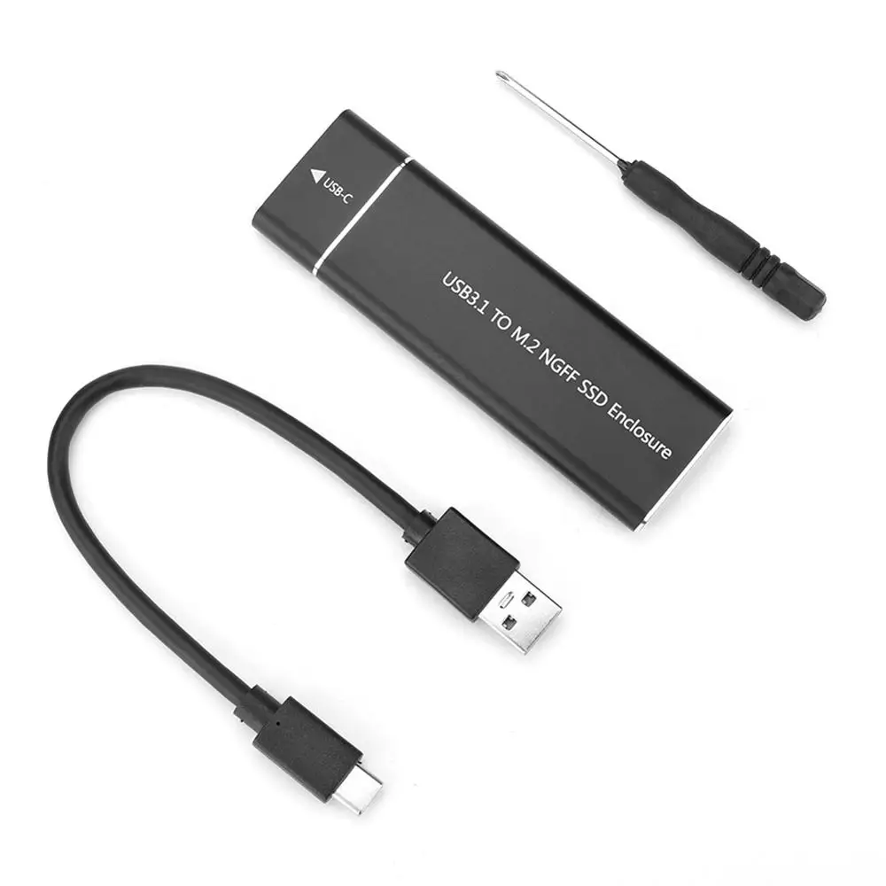 Алюминиевый чехол для M2 SSD USB3.1 Gen 1 Type C на M.2 NGFF 6 гбит/с внешний корпус жесткого