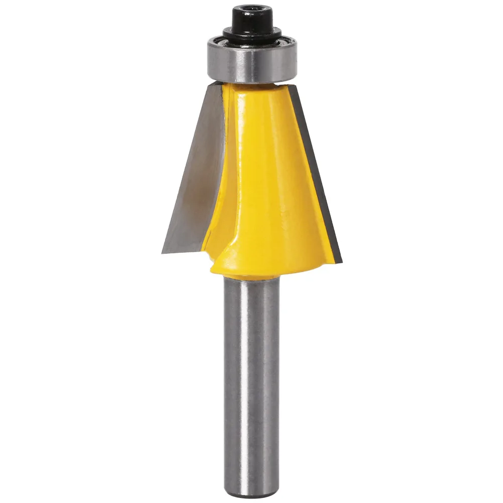 

8mm Shank 15 Degree Chamfer & Bevel Edging Router Bit Horse Nose Bit with bearing Wood Cutting Tool Woodworking Router Bits