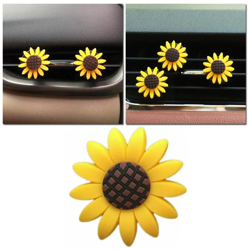 

Brand New and High Quality Fashion and Cute Air Freshener Car Clip Perfume Vent Supplies Decor Car Fragrance Cute Sunflower Y2C1
