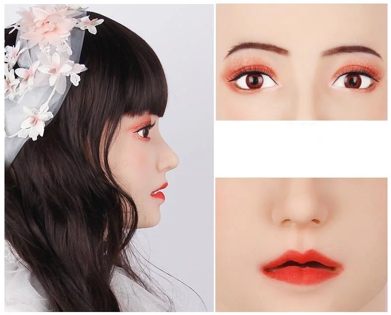 Маска для лица Emily Реалистичная мягкая силиконовая женская маска Маскарадного