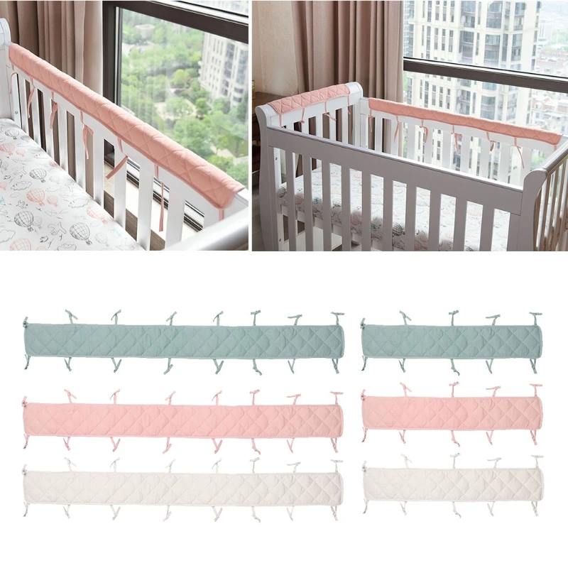 1 Pc Cotton Crib Bumper Protection Wrap Edge Baby Anti-bite Solid Color Bed Fence Guardrail Baby Care Baby Safety Products