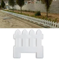 1pc concrete flower pond fence brick mold rural garden decor cement flower bed fence side stone plastic mould