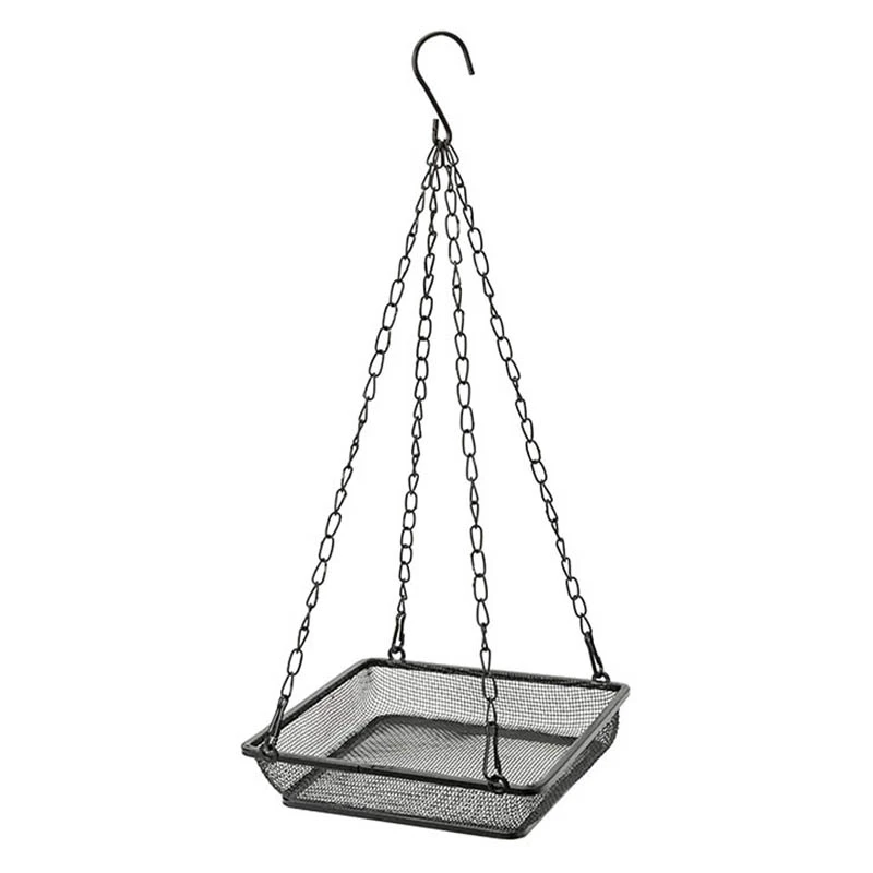 

Лучшие подвесные птицы лоток подачи, на платформе, с металлическим элементом сетки семенной лоток, подходит для кормушка для птиц, на открыт...