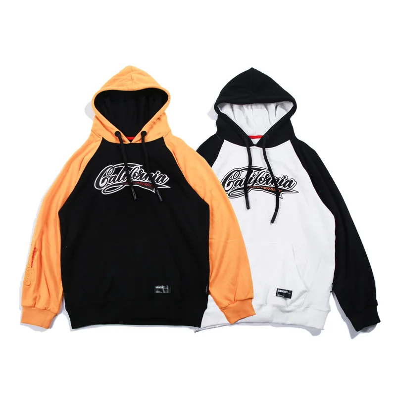 Ретро Уличная мужская толстовка с капюшоном оверсайз хип-хоп Харадзюку С