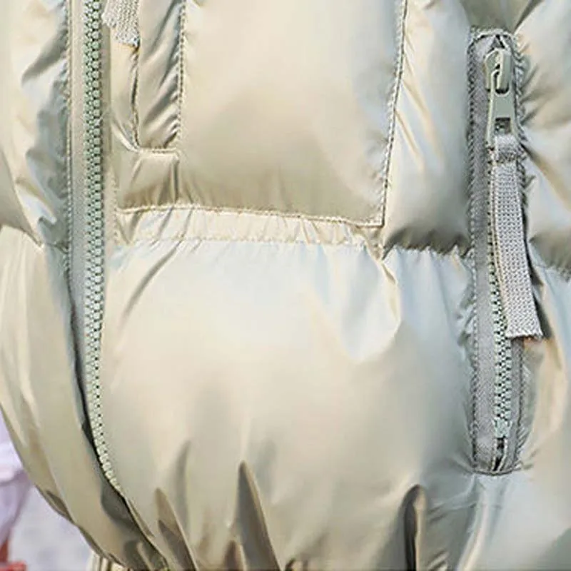 

Parkas Women's Plus Size Vest Coats 2021 Winter Fashion Down Cotton-Padded Zipper Splicing Turtleneck Warm Waistcoat Vests Woman