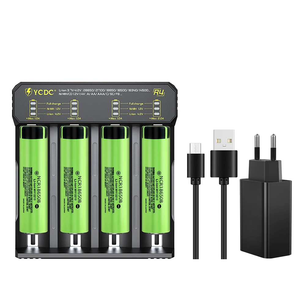 Универсальное зарядное устройство USB на 2/4 слотов с шт. литиевых батарей 3 7 в 18650 3400