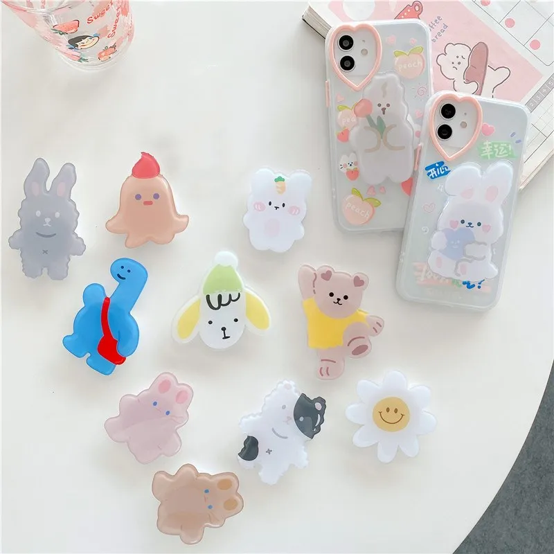 Симпатичный мультяшный держатель для телефона складной милый iPhone Samsung Huawei Mi